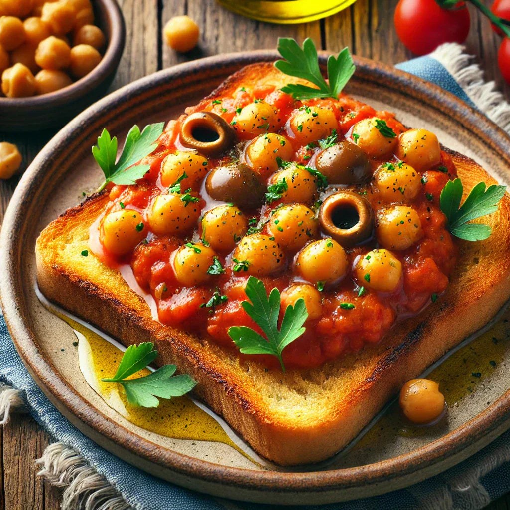 Greek Chickpeas on Toast