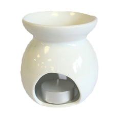 AW Gifts, Lrg Classic White Oil Burner - Tree Cut-out - GREEN LIFE CYPRUS