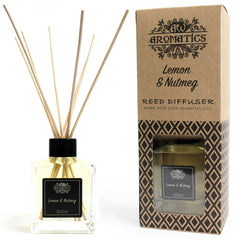 AW Gifts, 200ml Lemon & Nutmeg Essential Oil Reed Diffuser - GREEN LIFE CYPRUS