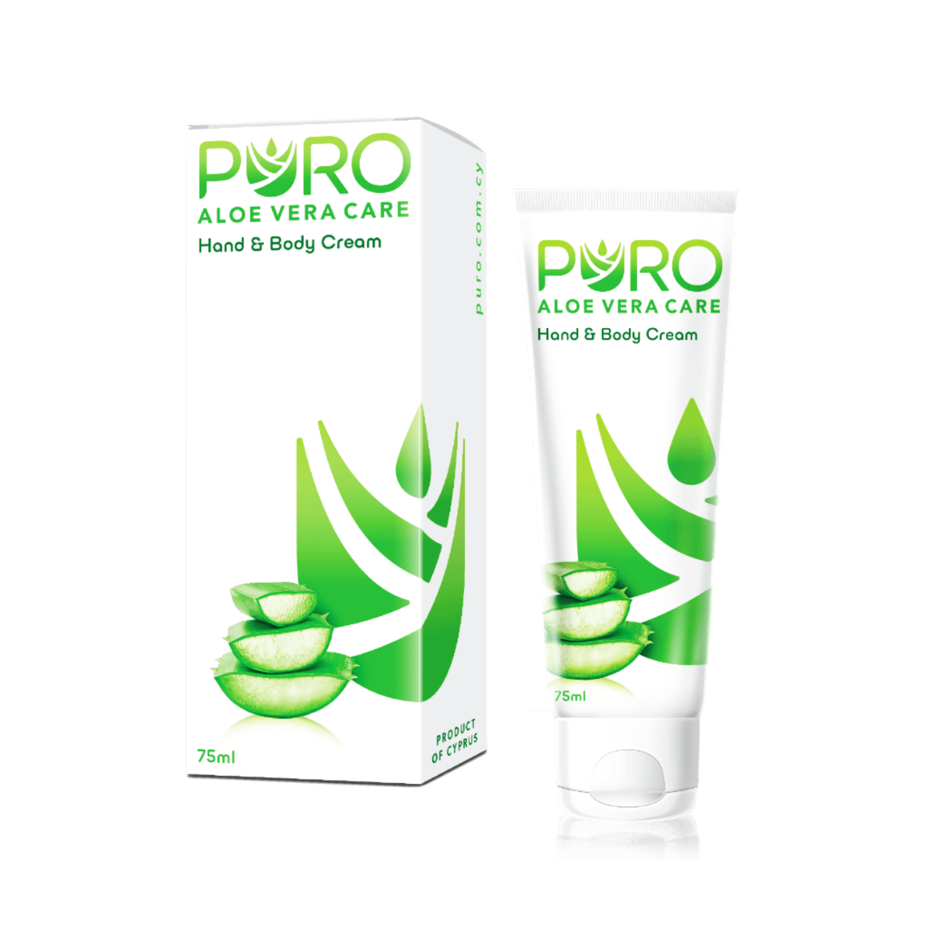 Hand & Body Cream 75ml - Puro Aloe Vera Care - GREEN LIFE CYPRUS