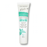 Zeo-Medic natural toothpaste with zeolite, mint and sage flavor, 75 ml, showing the tube with mint and sage illustrations