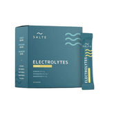 Herbalistas Salte Lemon Flavor Performance Electrolytes supplement with 30 sachets, featuring lemon-flavored electrolyte powder for hydration.