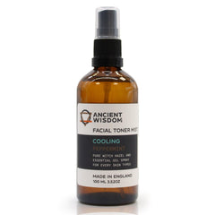 AW GIFTS Facial Toner Mist with Witch Hazel and Peppermint, 100ml, in a clear spray bottle for skin care and refreshing use.