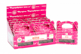 AW Gifts, Box of 24 pcs Satya Rose Backflow Dhoop Cone - GREEN LIFE CYPRUS
