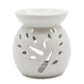 AW Gifts, Lrg Classic White Oil Burner - Tree Cut-out - GREEN LIFE CYPRUS