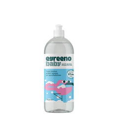 Egreeno baby dishwashing liquid with almond oil, fragrance-free, in a 750ml bottle, suitable for gentle baby dish cleaning