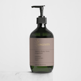 SELFNAMED Longevity Grapefruit Hand & Body Wash bottle with clear label, 490 ml, featuring fresh grapefruit imagery.