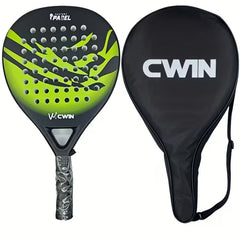 Padel Racket Tennis Carbon Fiber Soft EVA Face Tennis Paddle Racquet with Paddle Bag