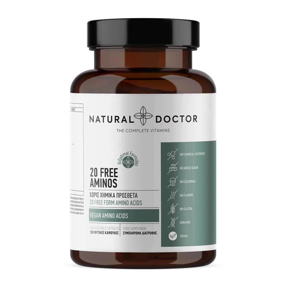Natural Doctor, 20 Free Aminos, 120 Veg Caps - GREEN LIFE CYPRUS