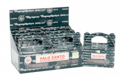 Box of 24 AW GIFTS Satya Palo Santo backflow dhoop cones for incense burning and aromatic backflow effects.