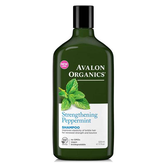 Shampoo, Strengthening, Peppermint, 11 fl oz (325 ml) - Avalon Organics - GREEN LIFE CYPRUS