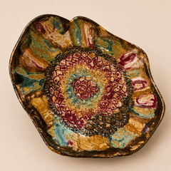 Handmade Artisan Plate – Large (Approx. 20 cm)