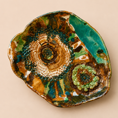 Handmade Artisan Plate – Large (Approx. 20 cm)
