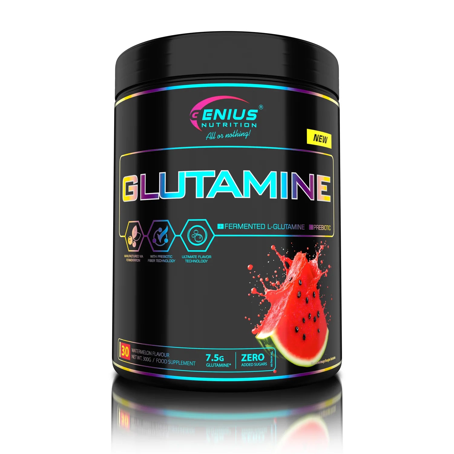 Genius Nutrition, GLUTAMINE 300g/30serv - GREEN LIFE CYPRUS