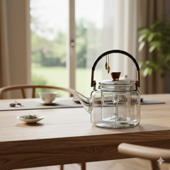 Glass Infuser Teapot with Steamer System Charcoal | 1000ml