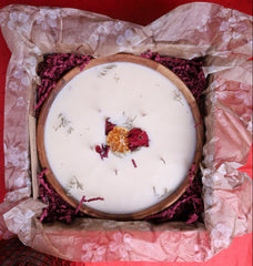 Homemade Soy Wax Candle in Wooden Bowl - Velarte