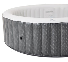VIKING FITNESS MSpa Ottoman Comfort Series round hot tub with bubble jets, seating for 4+2 persons, outdoor spa relaxation.