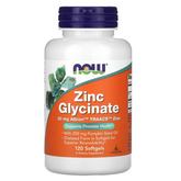 NOW Foods, Zinc Glycinate, 120 Softgels - GREEN LIFE CYPRUS