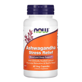 NOW Foods, Ashwagandha Stress Relief, 60 Veg Capsules - GREEN LIFE CYPRUS