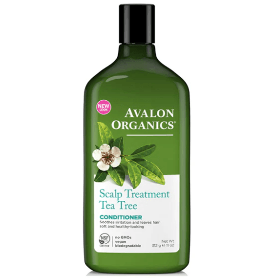 Old Products Tea Tree Shampoo Scalp Treatment bottle, 325 ml, with natural tea tree oil for scalp care and refreshment.