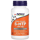 NOW Foods, 5-HTP, Double Strength, 200 mg, 60 Veg Capsules - GREEN LIFE CYPRUS