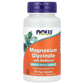 NOW Foods, Magnesium Glycinate With BioPerine®, 60 Veg Capsules - GREEN LIFE CYPRUS