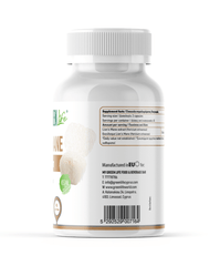 Green Life Cyprus Lion’s Mane mushroom supplement capsules supporting cognitive and nervous system health in a bottle of 90 caps.
