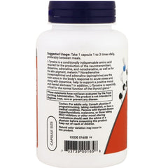 Now Foods, L-Tyrosine, 750 mg, 90 Veg Capsules - GREEN LIFE CYPRUS