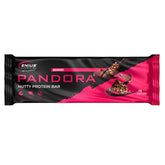 Genius Nutrition PANDORA Nutty Protein Bar with Berries, 40g energy snack showing the bar with berry pieces and nut toppings.