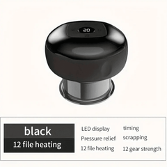 TEMU vacuum cupping massager with electric heating, shown in use as a therapeutic accessory for muscle relaxation.