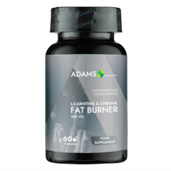 Adams Supplements, L-Carnitine+Chrome Fat Burner, 60cps - GREEN LIFE CYPRUS