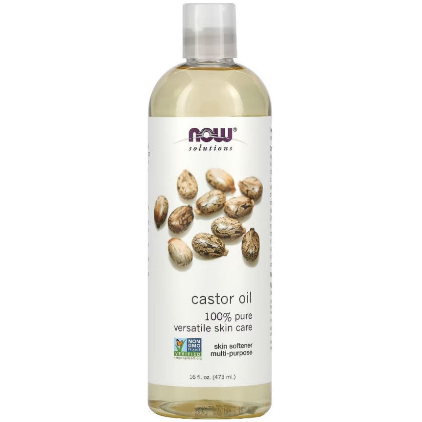 NOW Foods, Solutions, Castor Oil, 16 fl oz (473 ml) - GREEN LIFE CYPRUS