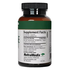 Sentosa Nutramedix Nattokinase supplement bottle with 60 capsules, showing the label and cap on a white background.