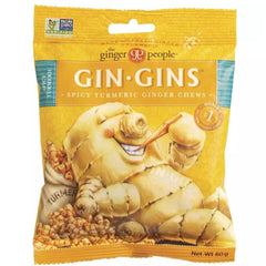 The Ginger People, Gin Gins Spicy Turmeric Ginger Chews, 60g - GREEN LIFE CYPRUS
