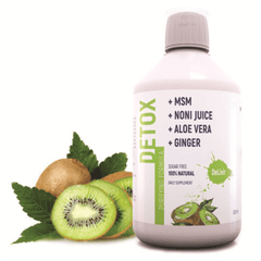 DeLixir Detox supplement bottle by DETA ELIS with labels and capsules visible in a clean, professional product image.