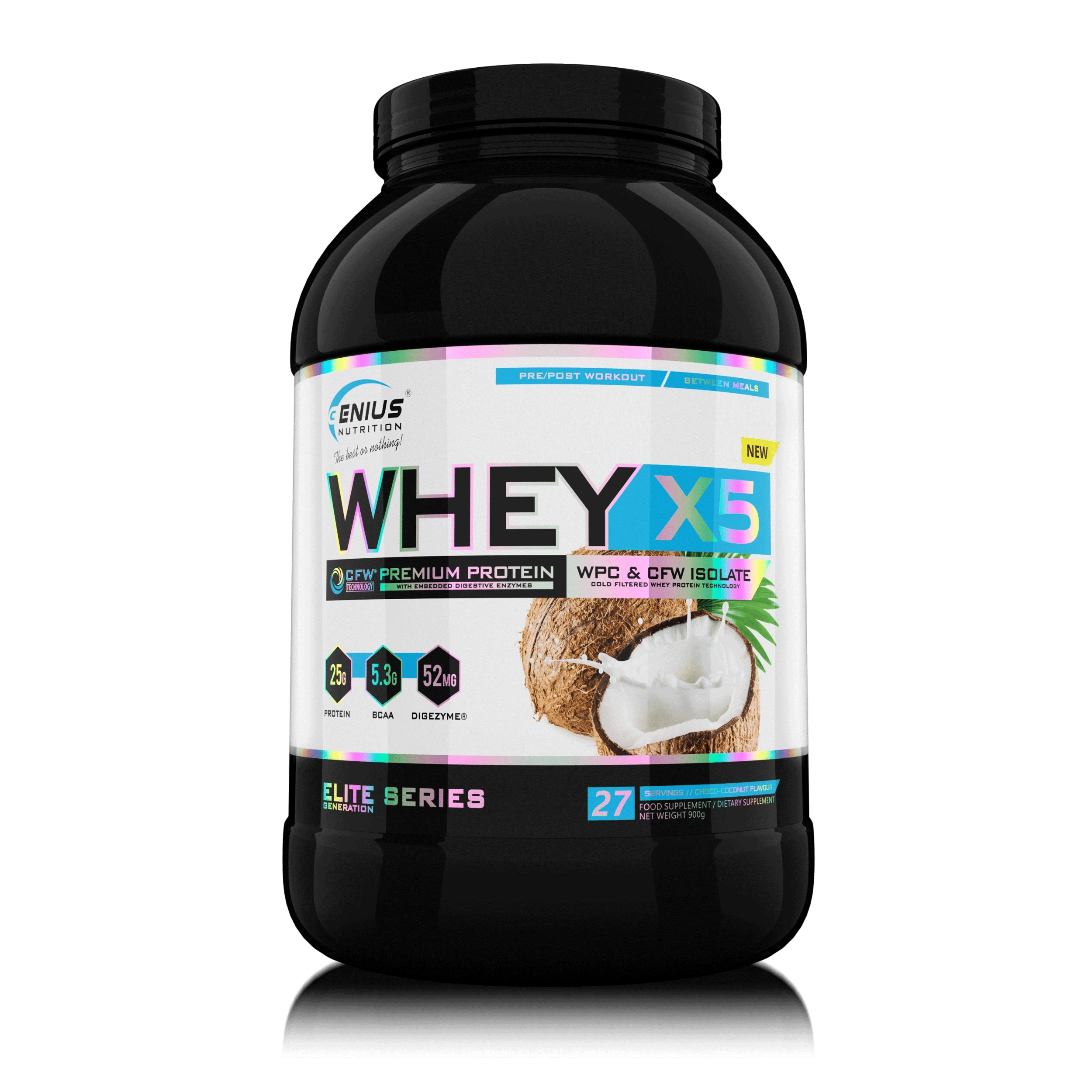 WHEY-X5® 900g/27serv, Genius Nutrition - GREEN LIFE CYPRUS