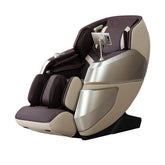 VIKING FITNESS A-522 massage chair in beige and brown with padded armrests and built-in massage rollers for relaxation.