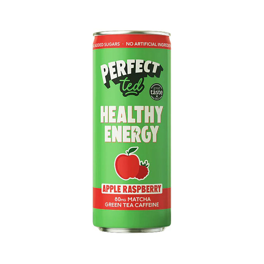 PerfectTed, Ceremonial Matcha Energy Drink, Apple & Raspberry, 250ml - GREEN LIFE CYPRUS