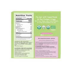 Organic Matcha Protein Bar by I LOVE ME with green matcha coating and visible nut and seed bits, vegan superfood snack.