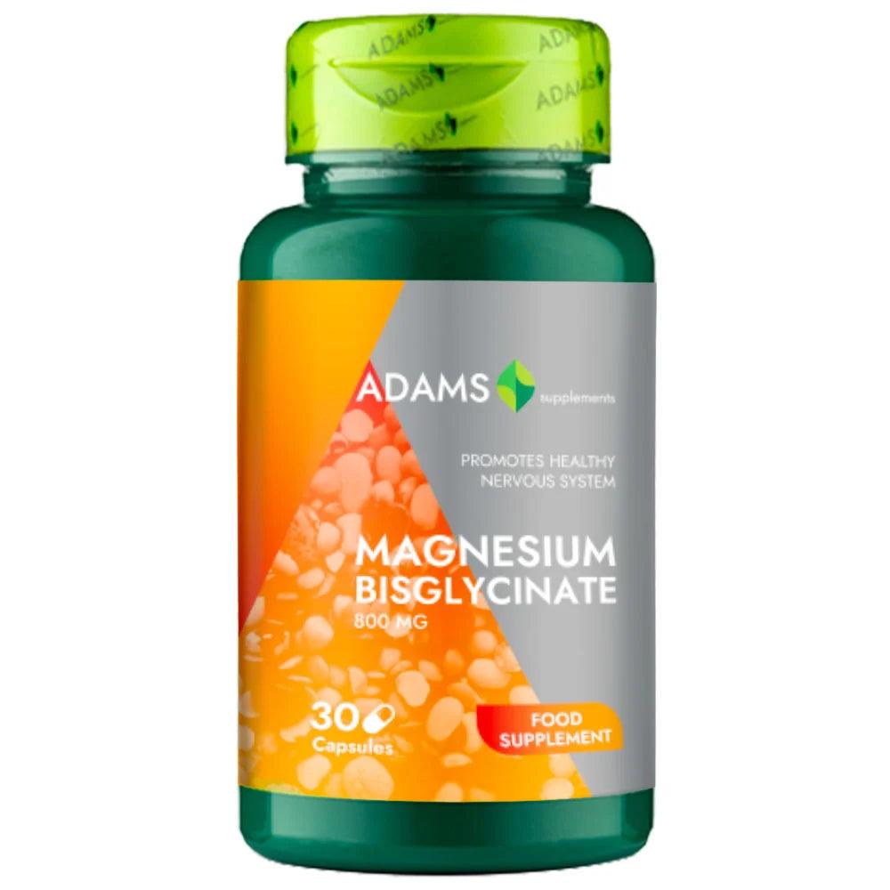 Old Products Magnesium Bisglycinate supplement capsules, 800mg dosage, 30-count bottle, easy-to-swallow dietary supplement.