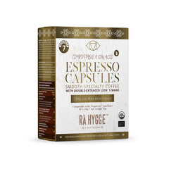RA Hygge, BIO Lion's Mane 5% Low-Acid Nespresso Coffee, 10 Capsules - GREEN LIFE CYPRUS