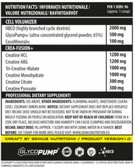 Genius Nutrition CreaF7 supplement container with label showing 405g and 45 servings, featuring a white and blue design.