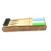 Bamboo toothbrush Adults - Family pack Charcoal bristles - Earth & Ocean - GREEN LIFE CYPRUS