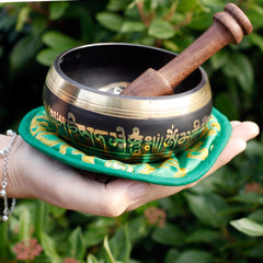 AW Gifts, Green Tara Singing Bowl Set, 10cm (min 380gm) - GREEN LIFE CYPRUS