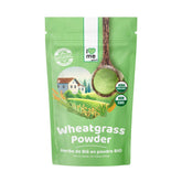 Organic wheatgrass powder by ILOVEME in a 200g package, featuring fresh green wheatgrass in a natural, eco-friendly packaging.