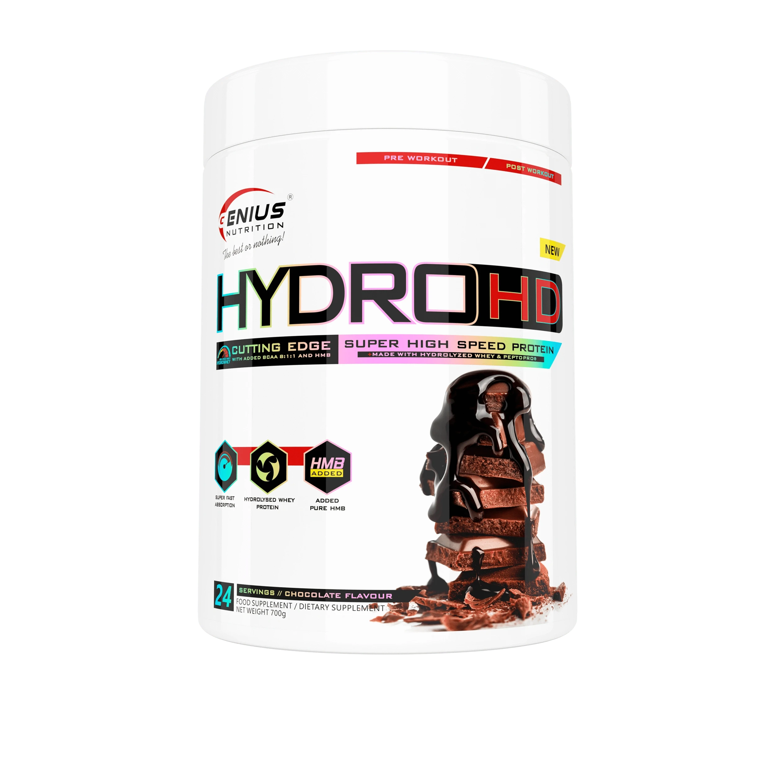 Hydro-HD 700g/24serv, Genius Nutrition - GREEN LIFE CYPRUS
