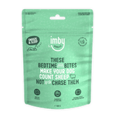 IMBY Snooze & Sleep dog supplement in 100g package, designed to support restful sleep for dogs.