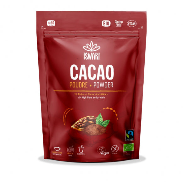 Iswari, BIO Cacao Powder, Gluten Free, 250g - GREEN LIFE CYPRUS