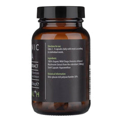 Kiki Health, Organic Chaga Mushroom Extract, 60 Vegicaps - GREEN LIFE CYPRUS