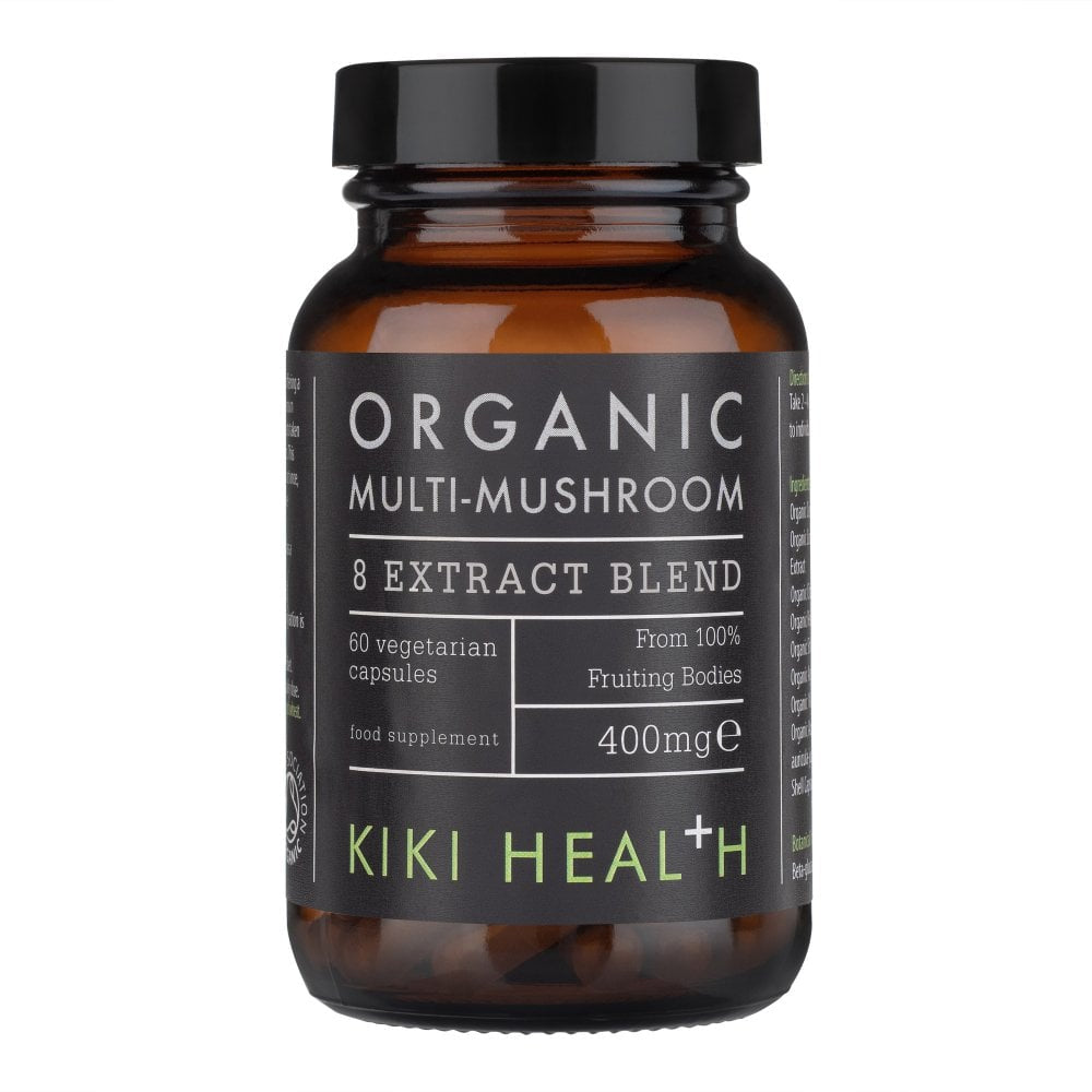 Kiki Health, Organic 8 Multi Mushroom Extract Blend, 60 Vegicaps - GREEN LIFE CYPRUS